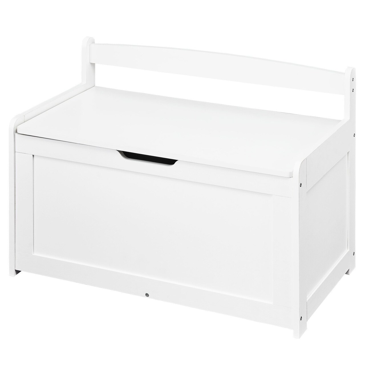 Kids Toy Storage Organizer and Bench Wooden Chest with Safety Hinge